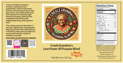 Creole Grandma Love Power All Purpose Seasoning Blend 16 oz